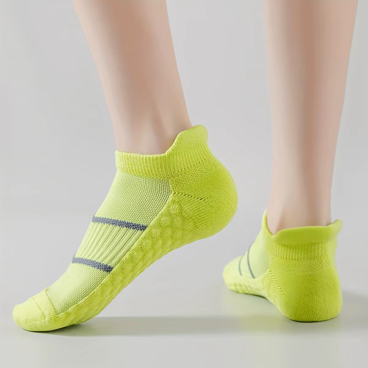 7 Pairs Stripe Pattern Textured Socks, Comfy & Sporty Short Socks, Women'S Stockings & Hosiery